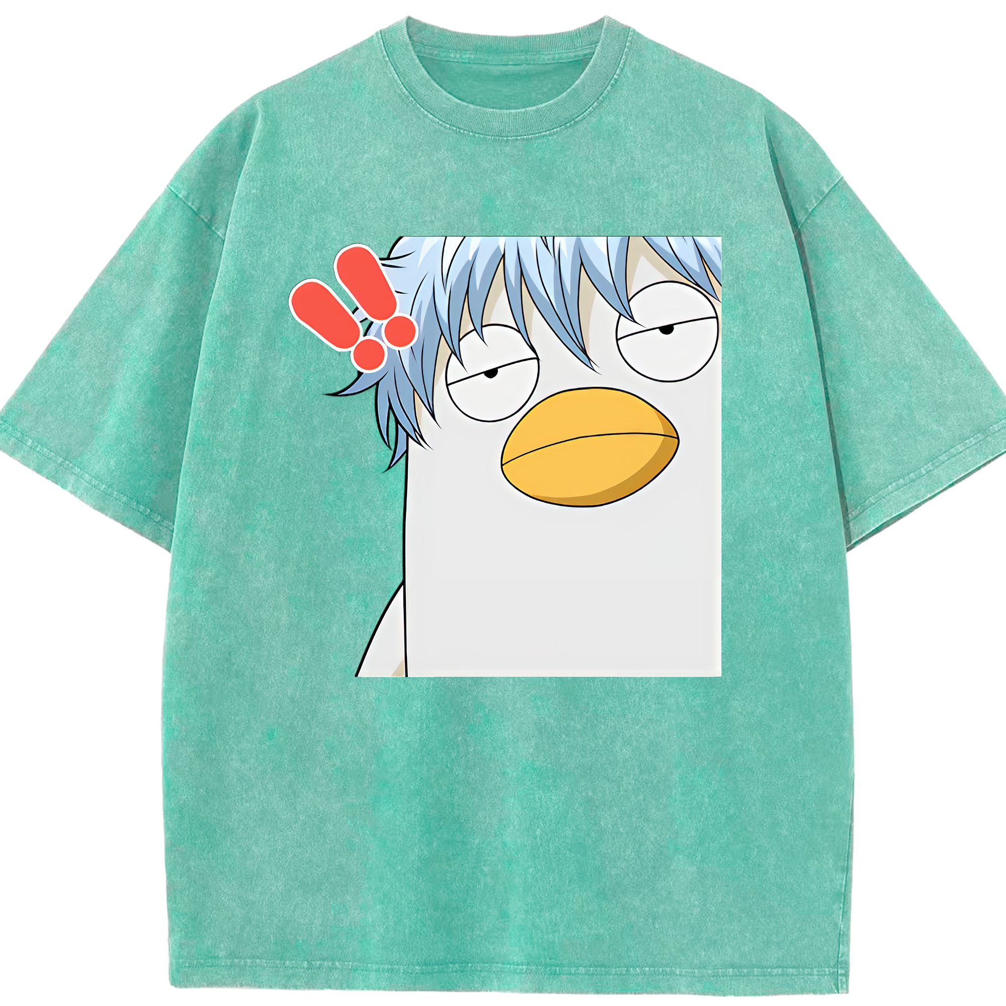 （画像用） ぎんたま 坂田銀時（さかたぎんとき） 神楽 志村新八（しむら しんぱち） GINTAMA Sakata Gintoki Kagura Shimura Shinpachi 綿100% ヴィンテージ風 半袖Tシャツ（フロントプリント）